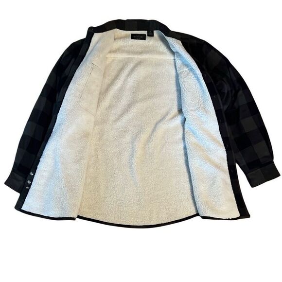 Redhead Men’s Medium Fleece Lined Green & Black Plaid Shirt Jacket - Picture 4 of 9